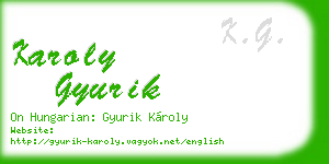 karoly gyurik business card